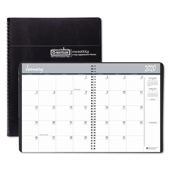 House of Doolittle HOD268002 7 x 9 in. Recycled Two Year Monthly Planner with Expense Logs