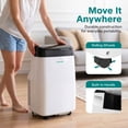 thumbnail image 5 of SereneLife SLPAC10 - Portable Air Conditioner - Compact Home A/C Cooling Unit with Built-in Dehumidifier & Fan Modes, Includes Window Mount Kit (10,000 BTU), 5 of 8