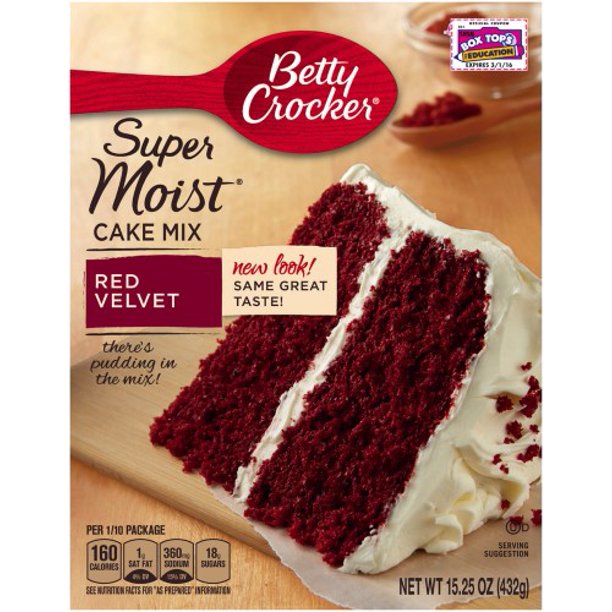 deltager længde Jep Betty Crocker Super Moist Red Velvet Cake Mix - Walmart.com