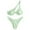 Green, variant on Underwire Swimsuits for Women - Trendy One Shoulder Bikini Sets - High Cut 2 Piece Bathing Suits - Vacation Two Piece Swimsuits Beach Swimwear Green-a XL