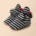 thumbnail image 2 of Quealent Infant Baby Boys Girls Soft Winter Warm Fleece Cozy Indoor Boots Cotton Non-Slip Booties Shoe Toddler Socks Crib shoes Black for Size Infant 3.5, 2 of 7