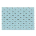 thumbnail image 1 of Grey Blue Cutting Board, Kiwi Birds Indigenous New Zealand Animals Doodle Style Tropical Wildlife, Decorative Tempered Glass Cutting and Serving Board, Large Size, Pale Blue and Grey, by Ambesonne, 1 of 1