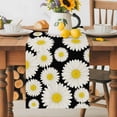 thumbnail image 5 of Burlap Table Runner 48 Inches Long, Rustic Floral Daisy Watercolor Non-Slip Kitchen Table Runners for Dining Room Everyday Use Party Table Decorations Modern Minimalist Art, 5 of 9