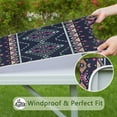 thumbnail image 6 of Elastic Edge Bohemian Square Tablecloth 36x36 Inch, Fitted Cover for Card Tables, Resistant to Wrinkles and Stains, 6 of 6