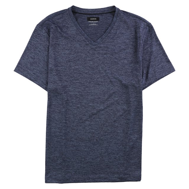 Alfani Playera básica de rendimiento para hombre, azul, grande
