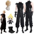 thumbnail image 2 of Peluca de cosplay de Fantasia Final Cos Cloud Strife, disfraz de FF7, muñeca, chaleco, pantalones, cinturón, traje de carnaval de Halloween para hombre adulto, 2 of 5