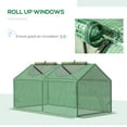 thumbnail image 4 of Outsunny 4' x 2' x 2' Mini Greenhouse with 2 Top Windows, Green, 4 of 9