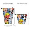 thumbnail image 2 of Lsque Funny Cats Pattern Telescopic Pencil Bag Pen Holder Stationery Case, Stand-up Retractable Transformer Bag Organizer, 2 of 6