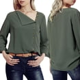 thumbnail image 3 of Prettyia - Blusa con cuello vuelto y para mujer SG Zulema  Blusa de Gasa Sólida, 3 of 8