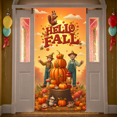 thumbnail image 5 of Autumn Theme Hello Fall Banner Thanksgiving Decor Maple Leaves Decoration Squirrel Pumpkin for Seasonal Celebration Outdoor Decor Indoor Decor, 5 of 9