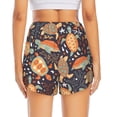 thumbnail image 2 of Lsque Turtles and Sea Plants Printed Women's Running Shorts with Liner Pockets,Elastic Quick Dry Workout Athletic Gym Yoga Shorts,Womens High Waist Shorts-Medium, 2 of 9