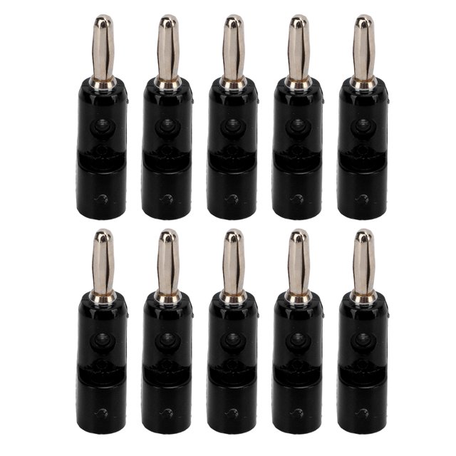 YLSHRF 4mm Banana Plug Stackable Open Screw 30V AC-60V DC 24A 10Pcs Set