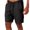 Black, variant on Solid Color Men Casual Shorts Sport Pants Homewear