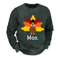 thumbnail image 4 of VBARHMQRT Chandails à Col Rond pour Hommes Action de Grâce Dinde Automne Grande Taille Sans Capuche Pulls Mode Chandails Logo Imprimé Vêtements Hauts Hop Chandails Surdimensionnés, 4 of 5