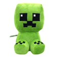 thumbnail image 1 of New Creeper + Enderman plush stuffed toy, green black, 25cm, 1 of 3