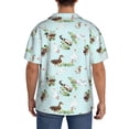 thumbnail image 3 of Pofeuu Duck Animals Farm Print Mens Casual Short Sleeve Shirts Beach Summer Spread Collar Pocket Tops Men's Casual Short-sleeved Shirt-Large, 3 of 5