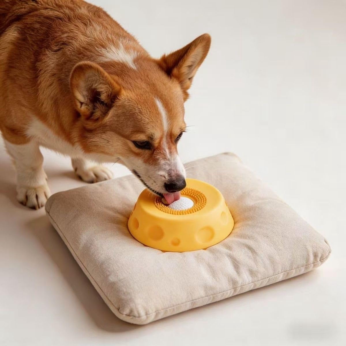 Slow Feeder Dog Lick Bowl – Dog Lick Ball for Treats and Wet Food, for Dogs and Cats(Grey)