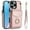 Rose gold, variant on For iPhone 16 Pro Case Premium PU Leather Accordion Folding Wallet &Card Holder With RFID Shielding Material Phone Case ,with Adjustable Ring Holder And Wristband,black,For iPhone 16 Pro