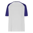 thumbnail image 5 of UVEASISHA summer casual henley neck tops for women color block short sleeve blouses loose fit comfort t-shirts Lightweight going out tee Navy M, 5 of 9