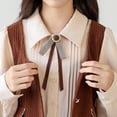 thumbnail image 4 of LIJCC Robe Salopette en Velours Côtelé d'Automne Tendance Décontractée Mignonne à Volants Col Peter Pan Manches Longues Robes Smockées Bretelles Réglables Ligne A Évasée Robe Midi Jumper, 4 of 8