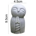 thumbnail image 5 of Resin Jizo Buddha Statue for Outdoor Garden Decor, Durable Sculpture Grey, 5 of 5