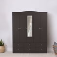 thumbnail image 1 of Mobi Ropero 152cm De Madera Abedul Chocolate Closet Organizador Mobi Muebles Moderno, 1 of 9
