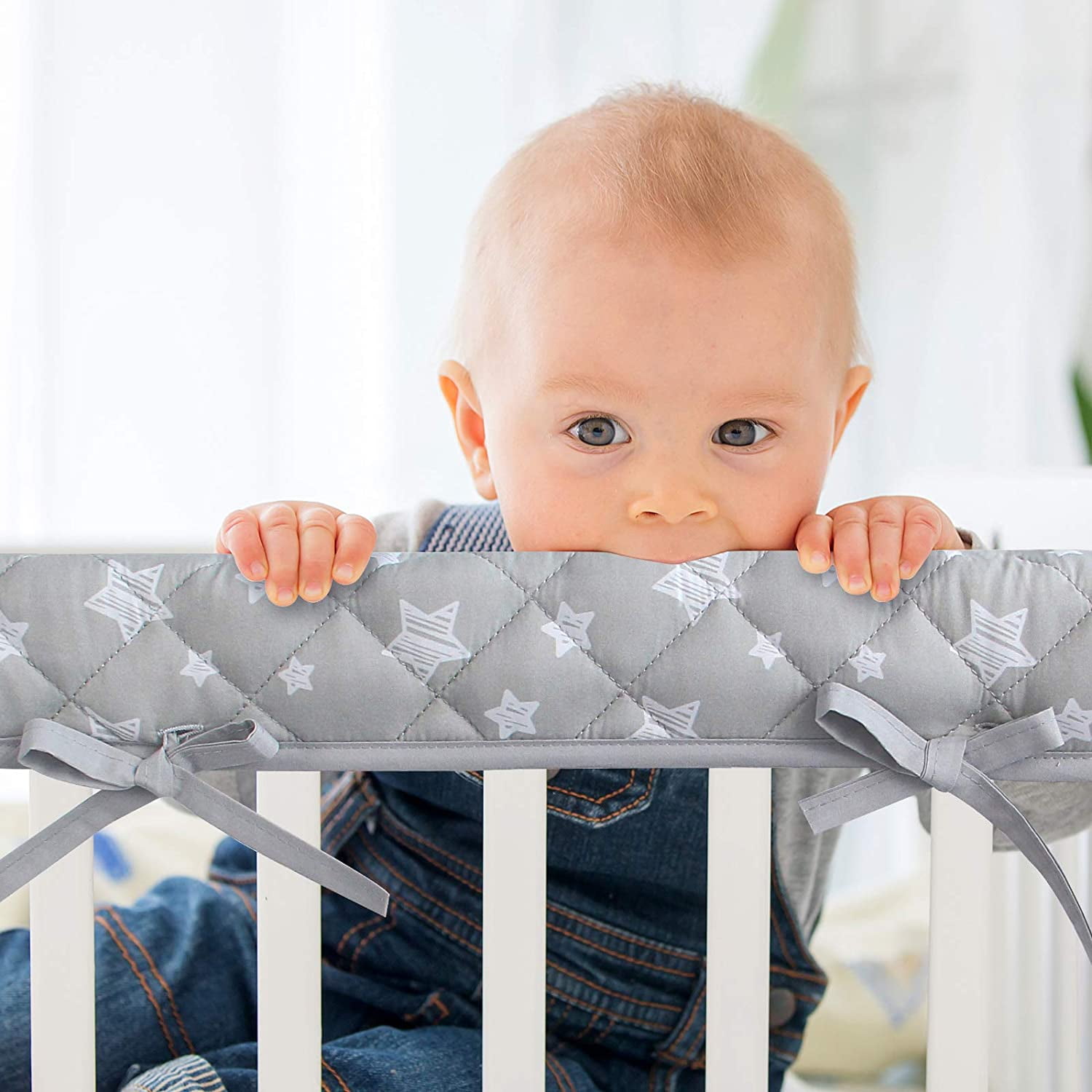 Moonsea 3-Piece Padded Baby Crib Rail 