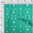 thumbnail image 2 of oneOone Cotton Poplin Sea Green Fabric Geometric Craft Projects Decor Fabric Printed By The Yard 56 Inch Wide, 2 of 4