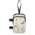 thumbnail image 2 of COEQINE Forearm Crutch Accesories Walking Stick Bag Butterfly Daisy Beige Elbow Crutch Pouch, Cane Attachment, with Multiple Pockets, Phone Holder, for Adults Women Men, 2 of 7