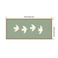 thumbnail image 5 of Kate and Laurel Framed Canvas Wall Art Print Minimalist Birds Panel 4 Green by Laura Moss, 40 x 18 Sylvie Natural Frame, Modern Contemporary, Animal Art for Wall Decor, 5 of 8