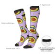 thumbnail image 4 of Naloa Cartoon Avocados Thigh High Socks Extra Long Stretchy Sock Women Over Knee High Opaque Stocking Daily Wear, 4 of 6