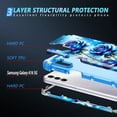 thumbnail image 5 of Casetego for Samsung Galaxy A16 5G Case,Glow in The Dark Three Layer Heavy Duty Shockproof Protection Hard Plastic Bumper+Soft Silicone Protective Case,Blue Rose, 5 of 8