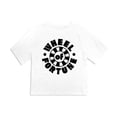 thumbnail image 4 of Popfunk Wheel of Fortune Dark Wheel Women's Boxy Cropped T Shirt, White, Small, 4 of 5