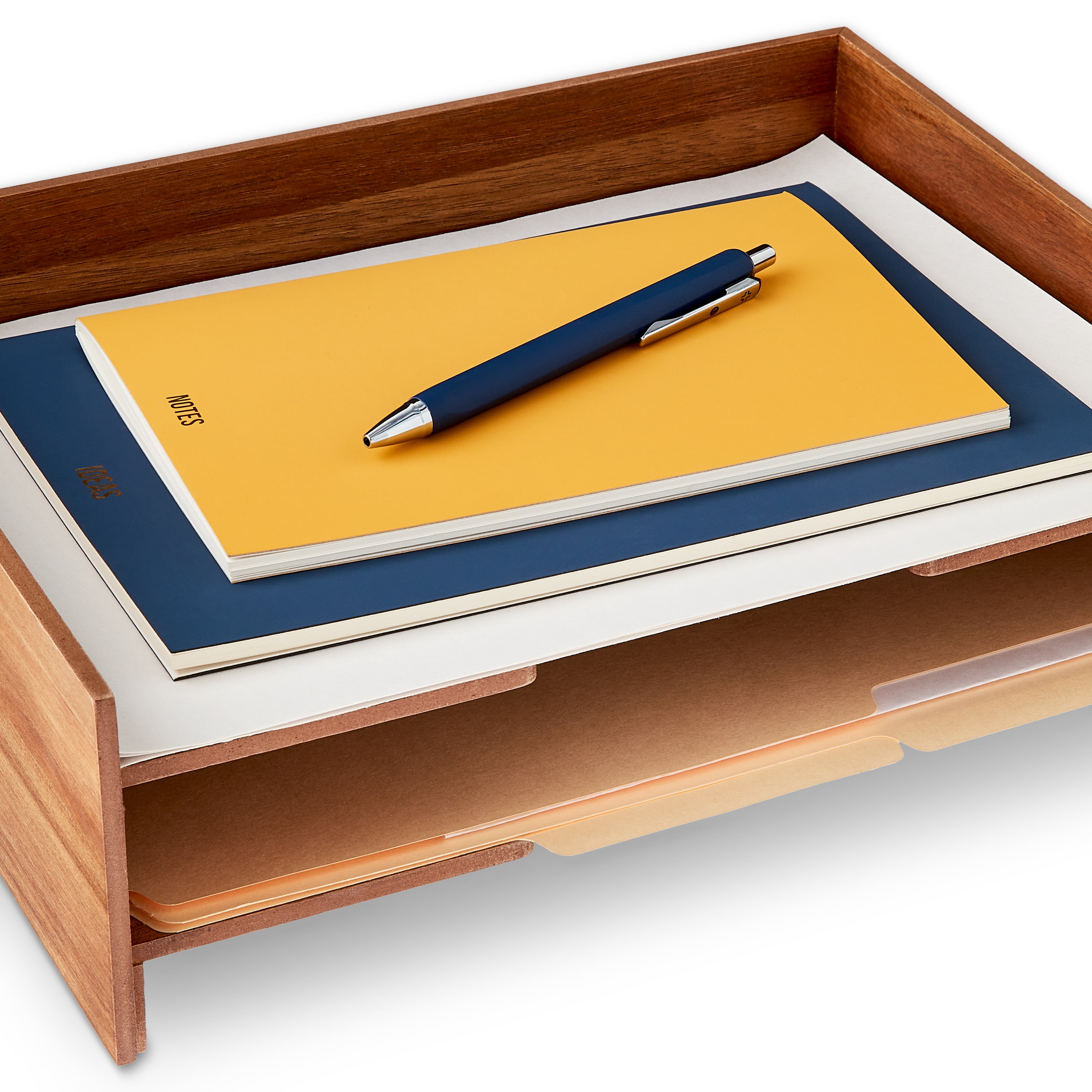 Pen+Gear Wooden Paper Tray, 12.6 in x 9.5 in x 4.1 in