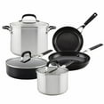 thumbnail image 1 of KitchenAid 8 Piece Cookware Set, Forged Hard Anodized Aluminum and Stainless Steel, Non-Stick, 1 of 4