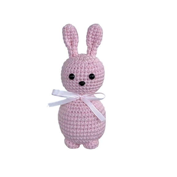 Milk Fufu Crochet Easter Bunny Knit Plush Toy, Handcrafted Stuffed Animal With Ultra-Soft Rua-Able Texture That Invites Gentle Touches And Cuddles, Perfect For Easter Decor,