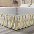 thumbnail image 1 of Pineapple Bed Skirt, Hand Drawn Simply Sketched Stamp Minimal Background Pineapples, Elastic Bedskirt Dust Ruffle Wrap Around for Bedding Decor, 4 Sizes, Olive Green Cinnamon, by Ambesonne, 1 of 2