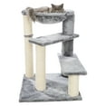 thumbnail image 3 of TRIXIE Baza Senior Plush & Sisal Scratching Post, Hammock, 2 Platforms, Climb Easy, Gray, 3 of 9