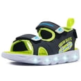 thumbnail image 4 of Sandalia Con Luces Para Niño Bubble Gummers Negro/ Verde negro 21, 4 of 7