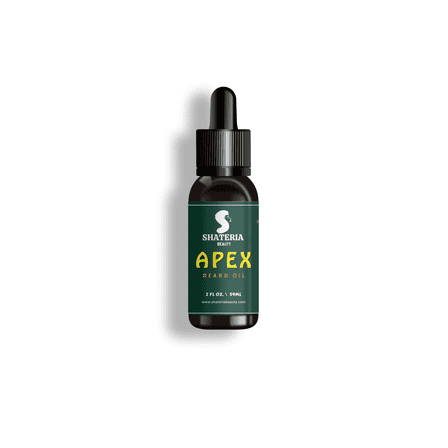 Shateria Beauty Apex Beard Oil – Barber-Approved Beard Moisturizer with Chebe & Essential Oils, Strengthens, Softens & Grows Beards Naturally, 2 oz