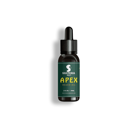 Shateria Beauty Apex Beard Oil – Barber-Approved Beard Moisturizer with Chebe & Essential Oils, Strengthens, Softens & Grows Beards Naturally, 2 oz