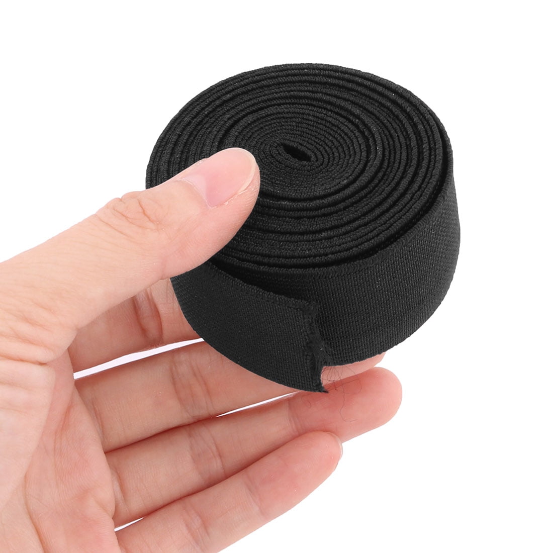 Unique Bargains Tailor Polyester Springy Stretchy Knitting Sewing Elastic Band 2.73 Yards Black