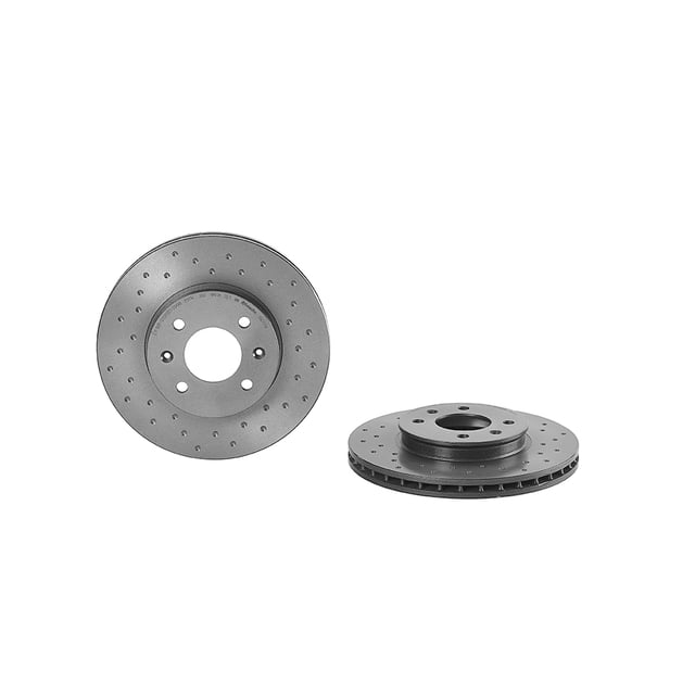 Par de DISCOS HIPERVENTILADOS ATTITUDE 2012 al 2014 DODGE 1.4L L4 Delanteros BREMBO .