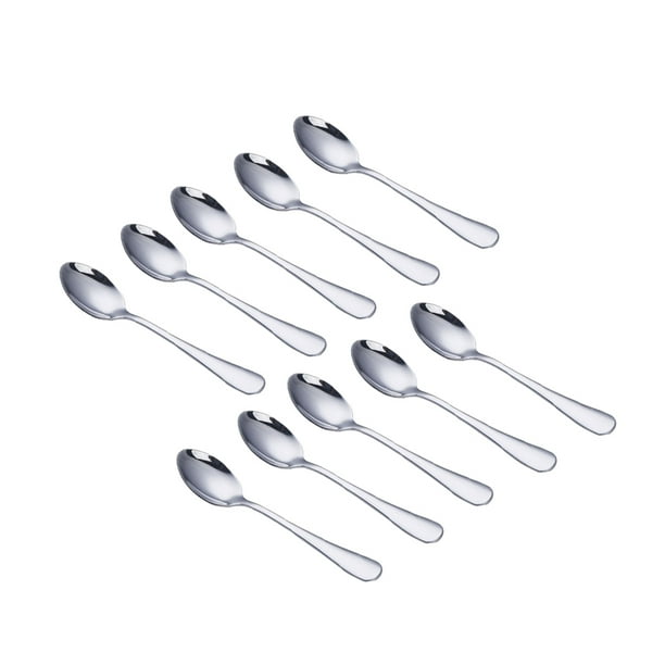 Cucharas de acero inoxidable Yuarrent 10 Piezas para hogar café leche té helado sopa postre