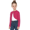 thumbnail image 2 of Uniexcosm Little Girls Sweaters Shrug Cardigan Knit Long Sleeve Wedding Cardigans, 2 of 7