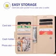 thumbnail image 5 of Dteck 9 Card Holder Folio Flip Glitter Leather Folding Stand Magnetic Wallet Purse Case with Strap &Zipper Coin Change Money Pocket, For iPhone 11 6.1", gold, 5 of 7