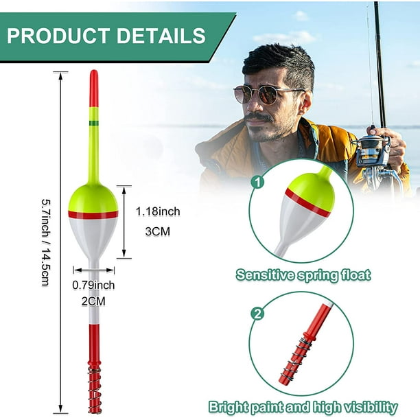 Fishing Floats Bobbers Balsa Wood Floats Oval Stick Spring Floats Slip  Bobbers for Fishing Balsa Floats Crappie Tackle Accessories