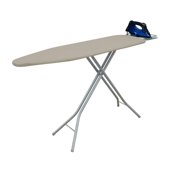 4-Leg Steel Mesh Top Adjustable Ironing Board, Mesh top, with 100% cotton cover and foam pad. Adjustable height up to 93.5cm.