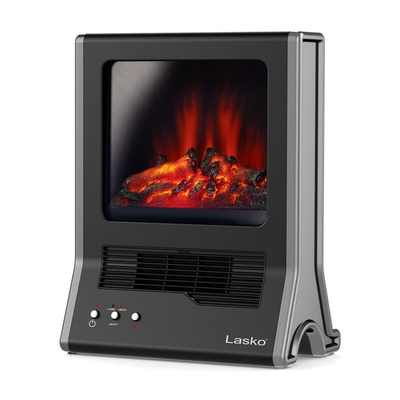 Lasko 19” 1500W Electric Ultra Ceramic Fireplace Space Heater, Black CA20100