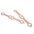 thumbnail image 3 of 2Pcs Exhaust Manifold Gasket Set Oval Port Copper Plating for Small Block Engine 327 305 350 383, 3 of 9